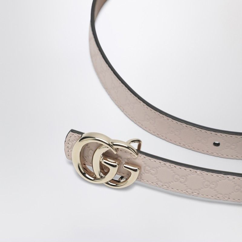 Gucci Gucci Thin Reversible Gg Marmont Belt In Pink/Sand Size ONE SIZE - 2 Thumbnail