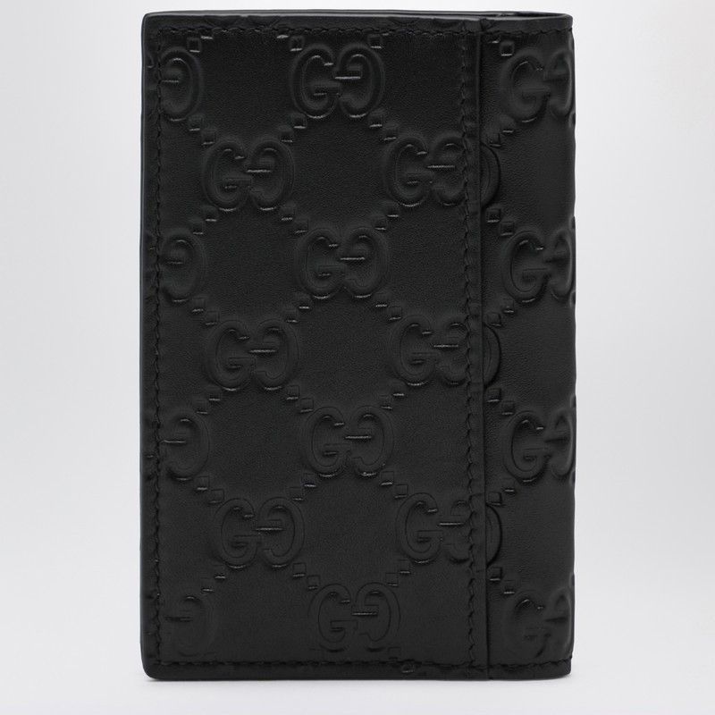 Gucci Gucci Black Gg Emblem Vertical Card Holder Size ONE SIZE - 2 Thumbnail