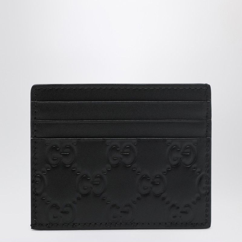 Gucci Gucci Black Gg Emblem Card Holder Size ONE SIZE - 2 Thumbnail