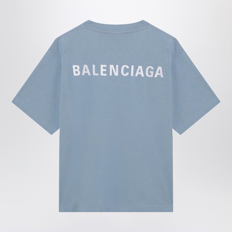 Balenciaga Balenciaga Light Blue Balenciaga Back Medium Fit T-Shirt Size L / US 10 / IT 46 - 2 Thumbnail
