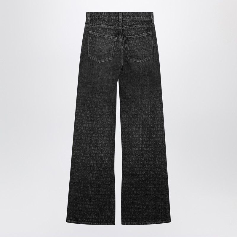 Balenciaga Balenciaga Black Washed Jeans With Jacquard Logos Size 27" / US 4 / IT 40 - 2 Thumbnail