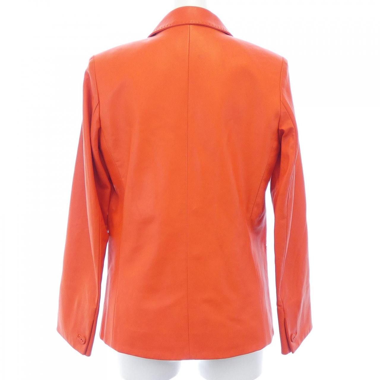 Hermes Hermes Hermès 46-7003 Sheepskin Leather Jacket Leather Outerwear DUTY FREE for USA Size ONE SIZE - 2 Thumbnail