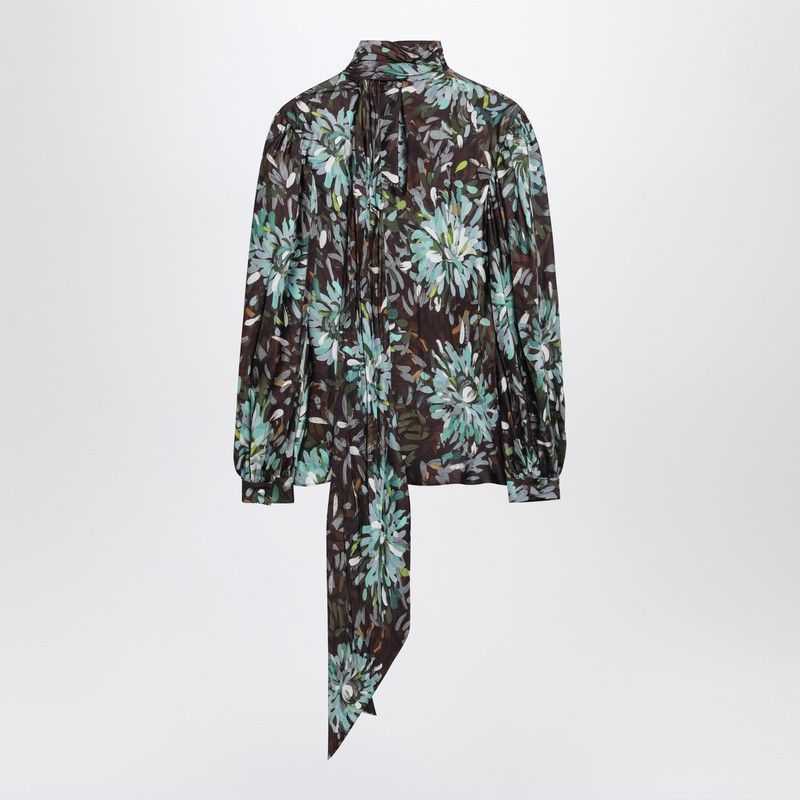 Gucci Gucci Printed Silk Twill Blouse Size M / US 6-8 / IT 42-44 - 2 Thumbnail