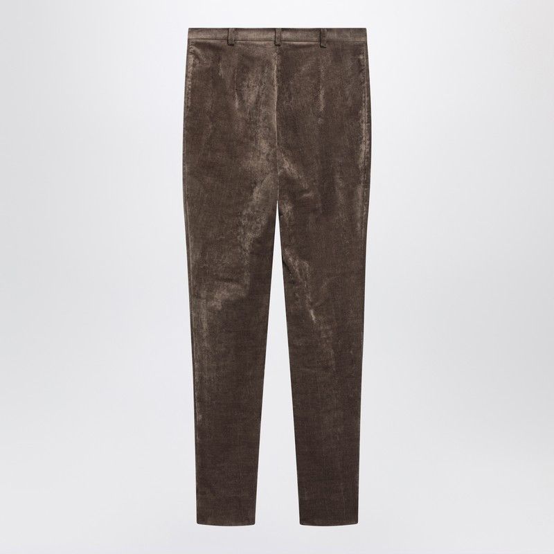 Gucci Gucci Brown Stretch Velvet Leggings Size 28" / US 6 / IT 42 - 2 Thumbnail
