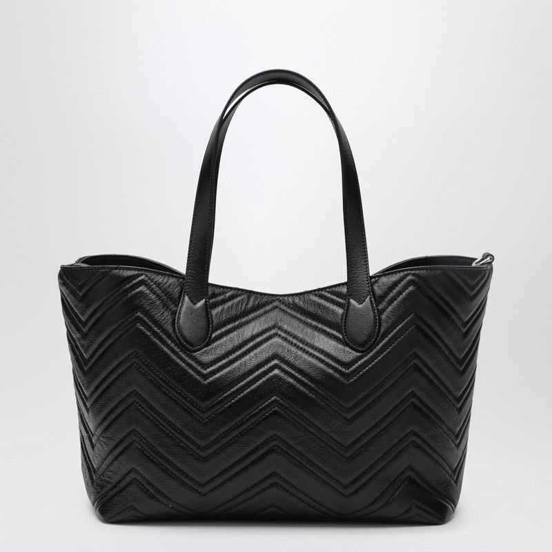 Gucci Gucci Medium Black Gg Marmont Shopping Bag Size ONE SIZE - 2 Thumbnail