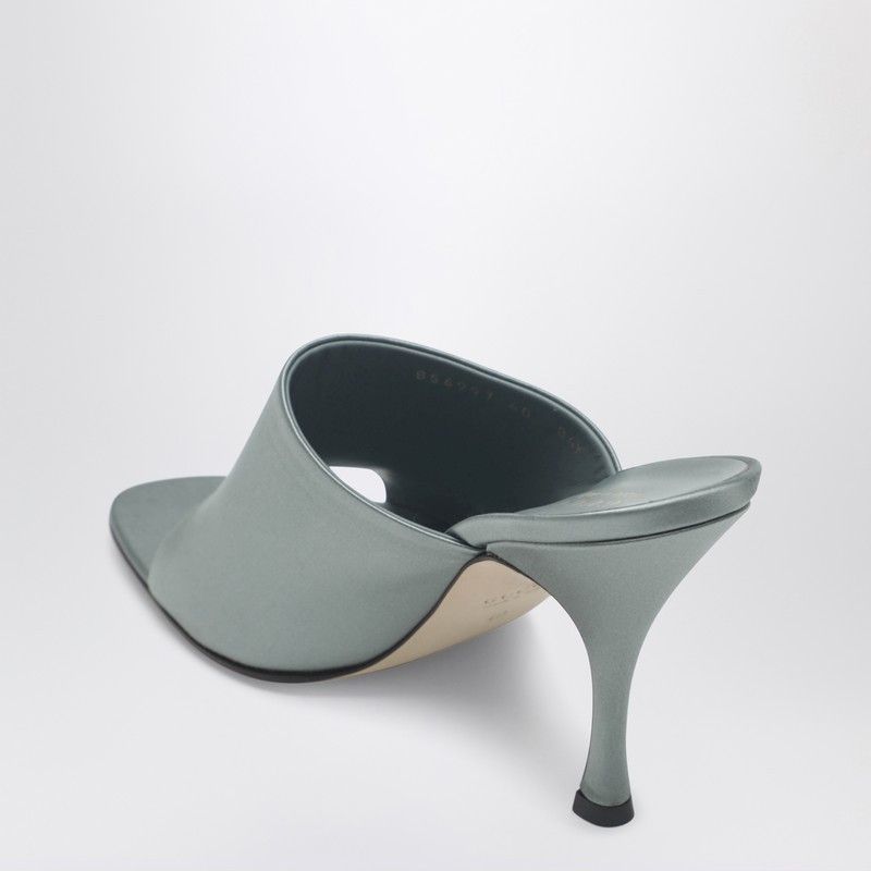 Gucci Gucci Ocean Green Satin Slider Sandal Size US 10 / IT 40 - 2 Thumbnail
