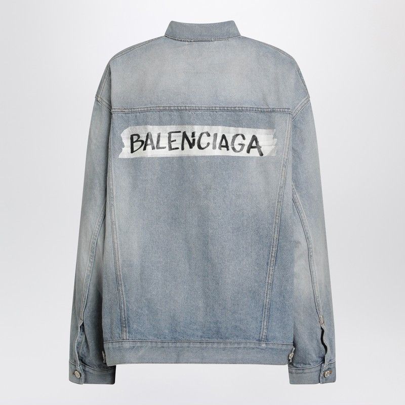 Balenciaga Balenciaga Light Blue Vintage-Effect Denim Jacket Size XS / US 0-2 / IT 36-38 - 2 Thumbnail