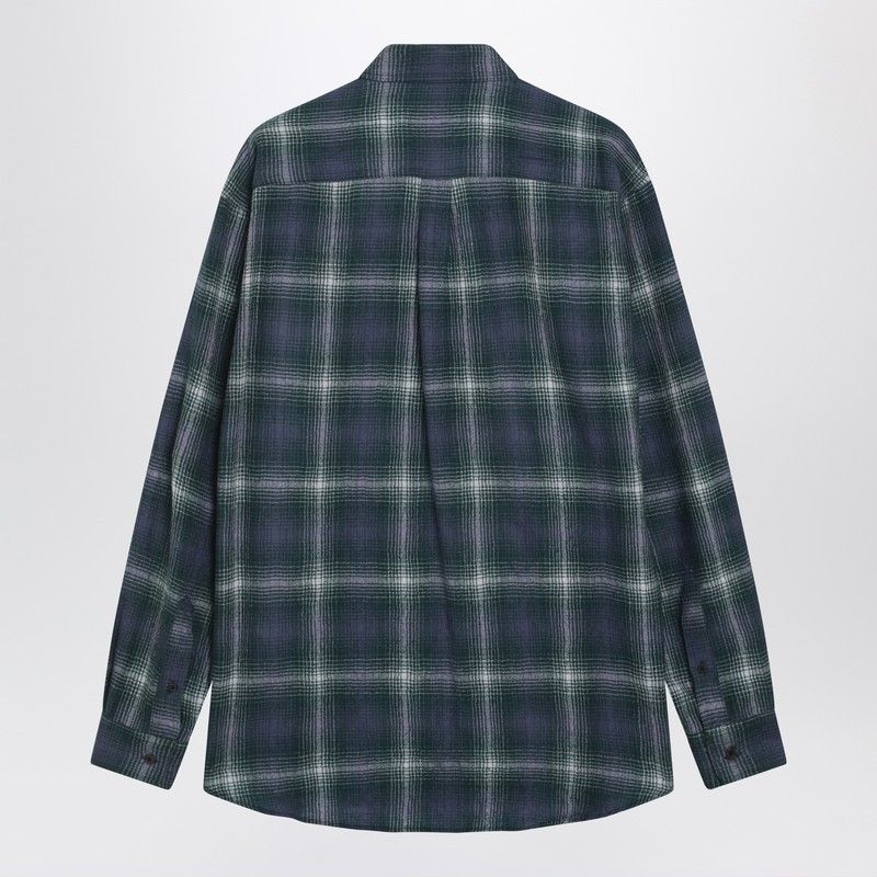 Auralee Auralee Green/Navy Checked Wool Shirt Size US L / EU 52-54 / 3 - 2 Thumbnail