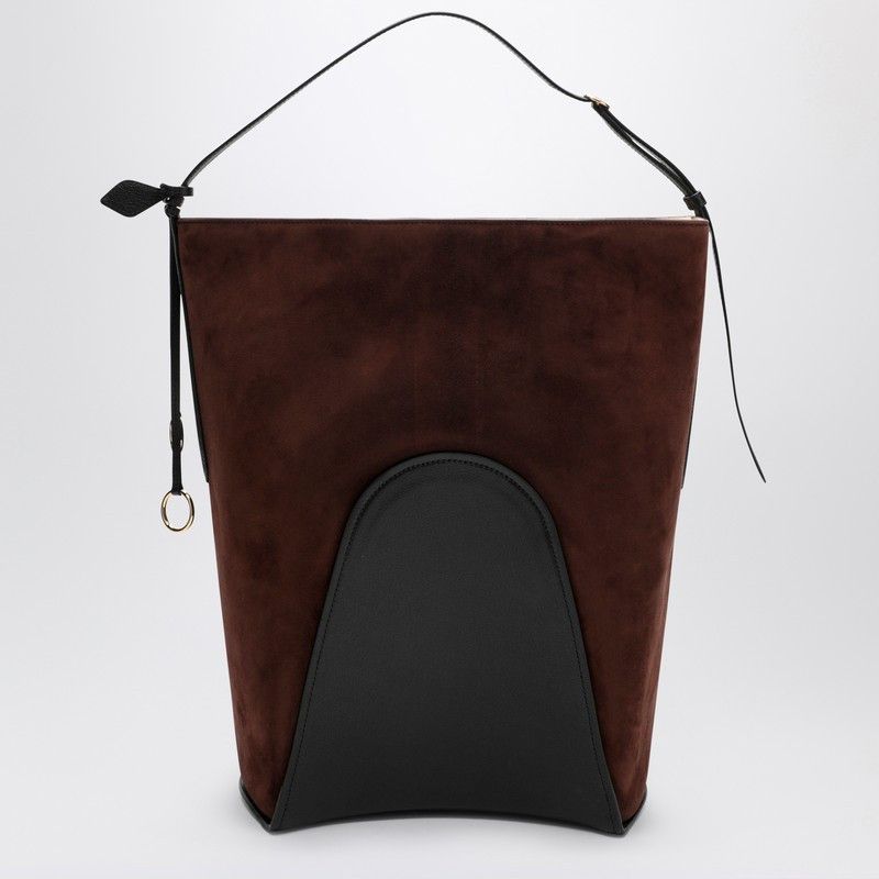 Alaia Alaia Hip Large Brown Suede Leather Bucket Bag Size ONE SIZE - 2 Thumbnail