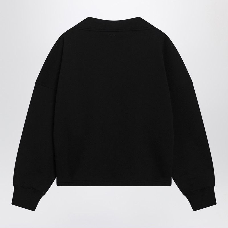 Alaia Alaia Black Cotton Sweatshirt Size S / US 4 / IT 40 - 2 Thumbnail