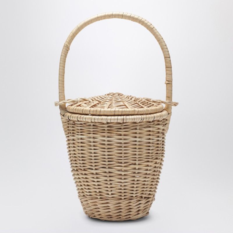 Patou Patou Beige Wicker Bucket Size ONE SIZE - 2 Thumbnail
