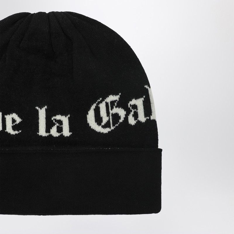 Gallery Dept. Gallery Dept. Black Wool Beanie With Logo Intarsia Size ONE SIZE - 2 Thumbnail