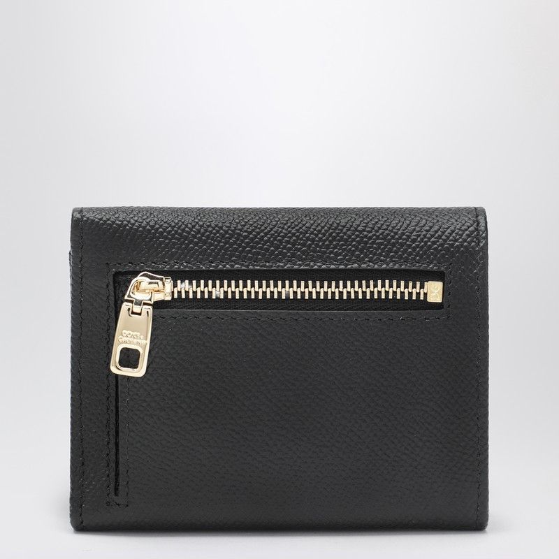 Dolce & Gabbana Dolce&Gabbana Black Dauphine Leather Wallet With Logo Plaque Size ONE SIZE - 2 Thumbnail