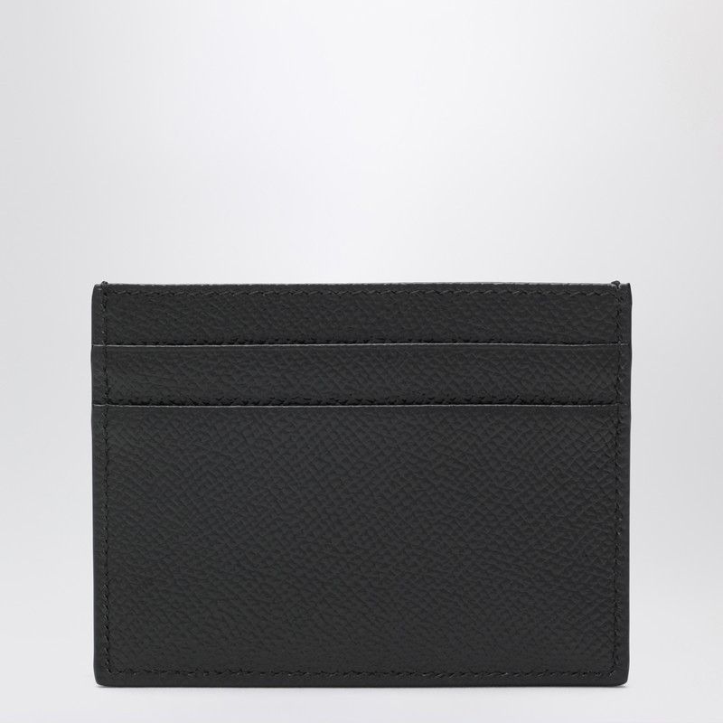 Dolce & Gabbana Dolce&Gabbana Black Dauphine Leather Card Holder With Logo Plaque Size ONE SIZE - 2 Thumbnail