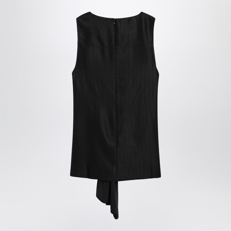 Loulou de Saison Loulou De Saison Black Draped Fonda Top Size M / US 6-8 / IT 42-44 - 2 Thumbnail