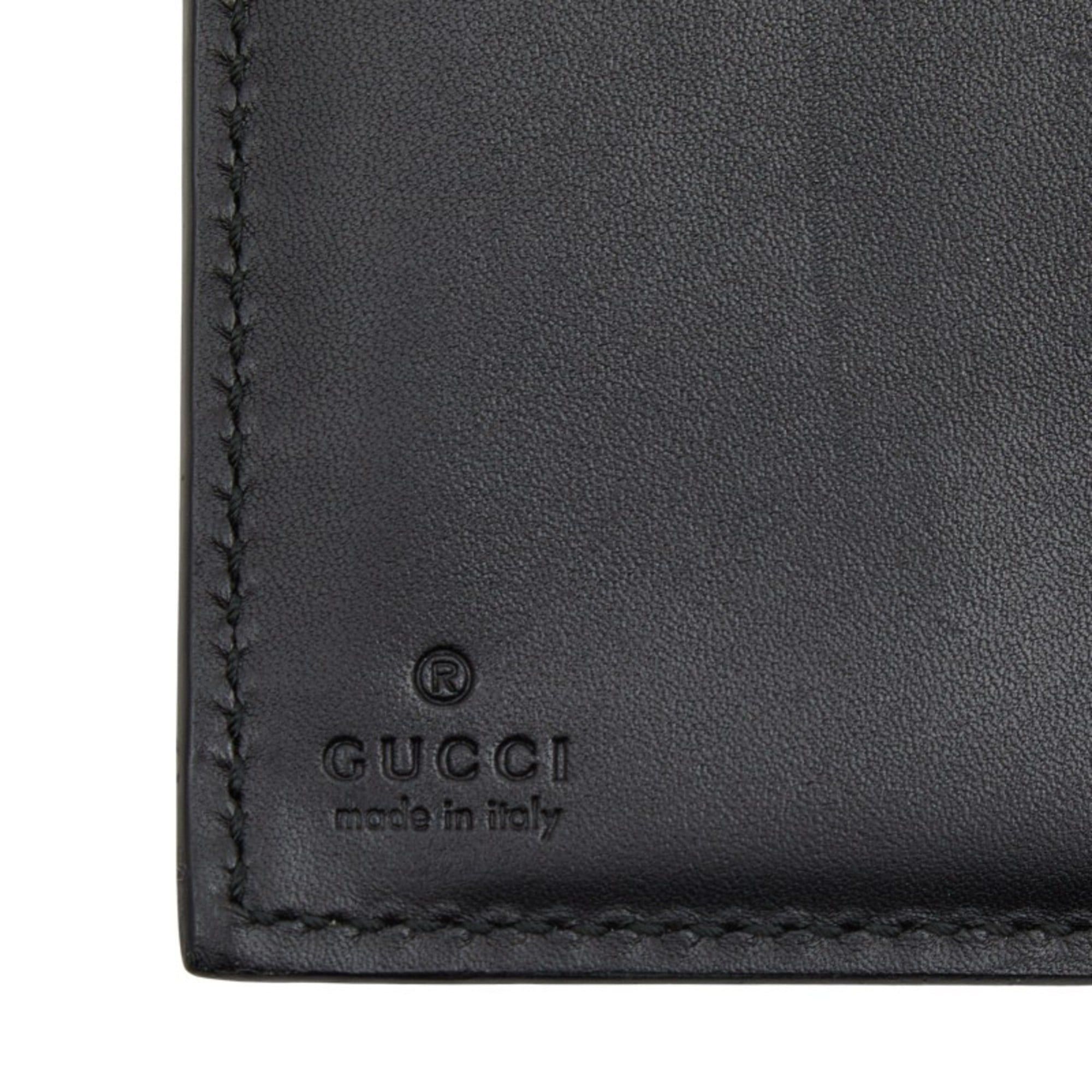 Gucci Gucci Ghost Star Print Long Wallet 448466 Black Blue Yellow Leather Women's GUCCI Size ONE SIZE - 10 Thumbnail