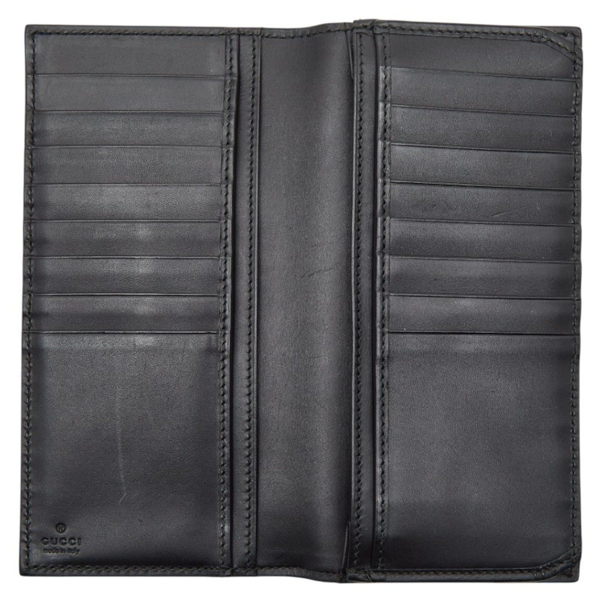 Gucci Gucci Ghost Star Print Long Wallet 448466 Black Blue Yellow Leather Women's GUCCI Size ONE SIZE - 6 Thumbnail