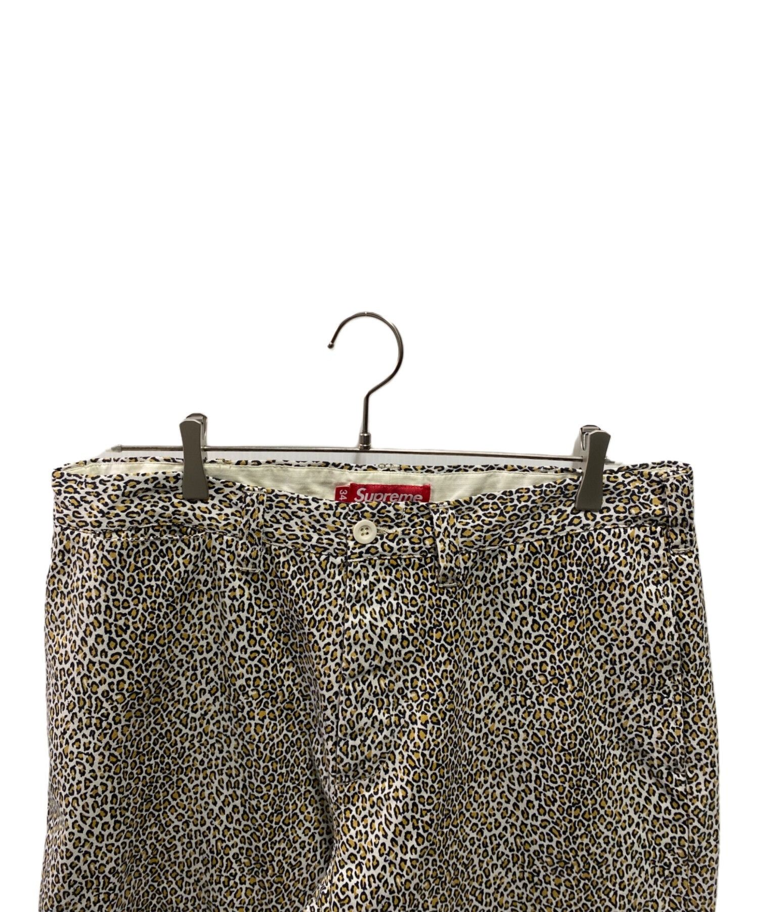 SUPREME 25FW Leopard Chino Pants Beige Size 34