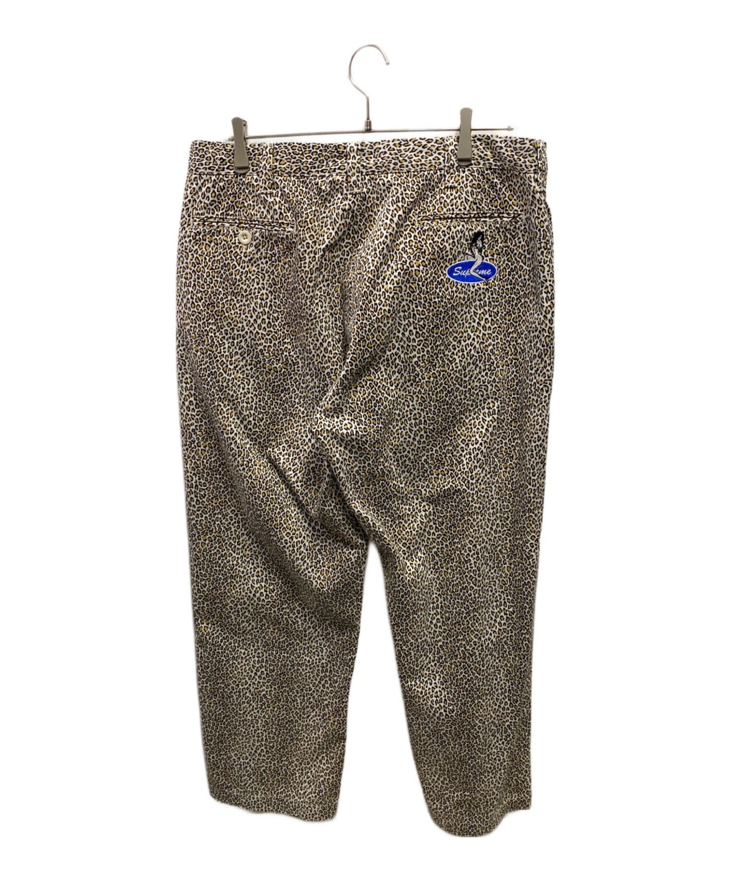 SUPREME 25FW Leopard Chino Pants Beige Size 34