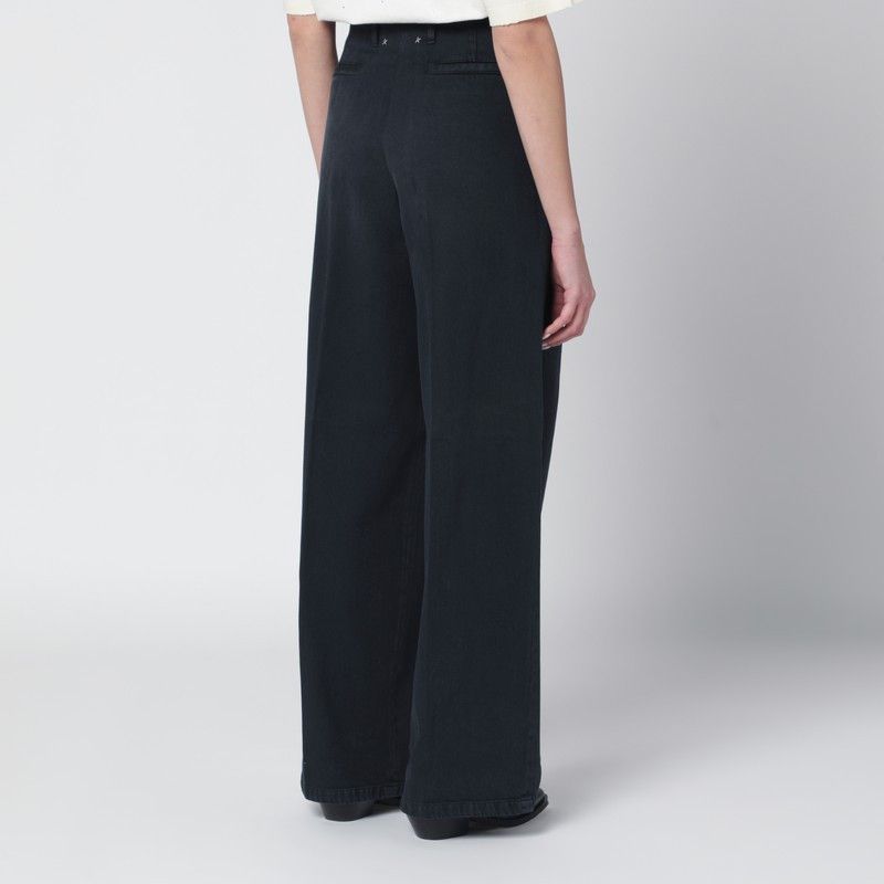 Golden Goose Golden Goose Black Wide-Leg Cotton Trousers Size 26" / US 2 / IT 38 - 2 Thumbnail