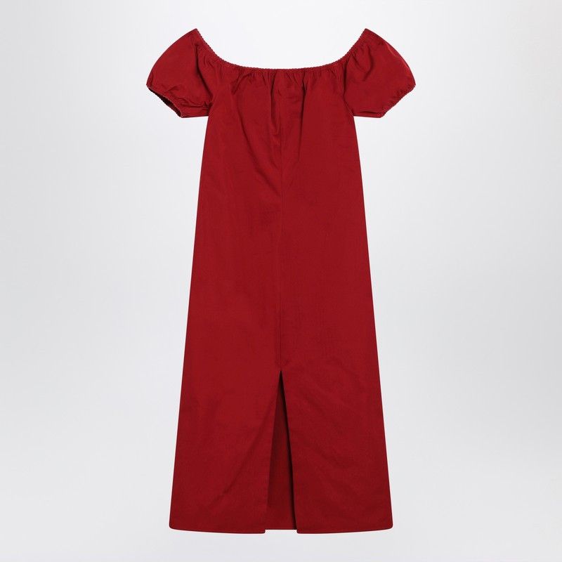 Miu Miu Miu Miu Midi Dress With Off-The-Shoulder Design And Logo Detail Size S / US 4 / IT 40 - 2 Thumbnail