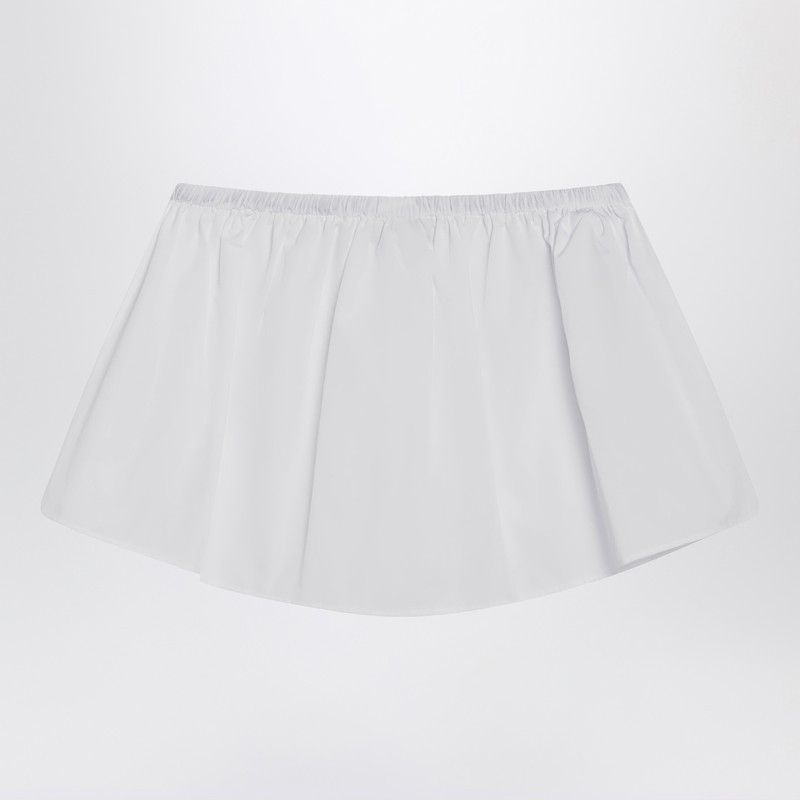 Miu Miu Miu Miu White Cotton Mini Skirt Size 27" / US 4 / IT 40 - 2 Thumbnail