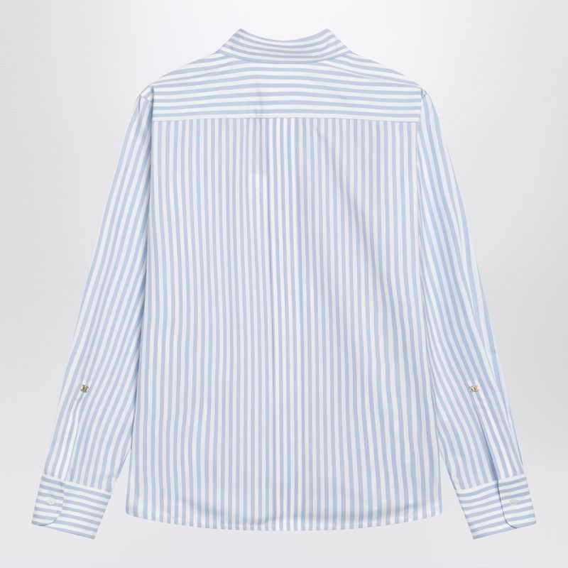 Max Mara Max Mara White/Light Blue Striped Shirt Size M / US 6-8 / IT 42-44 - 2 Thumbnail