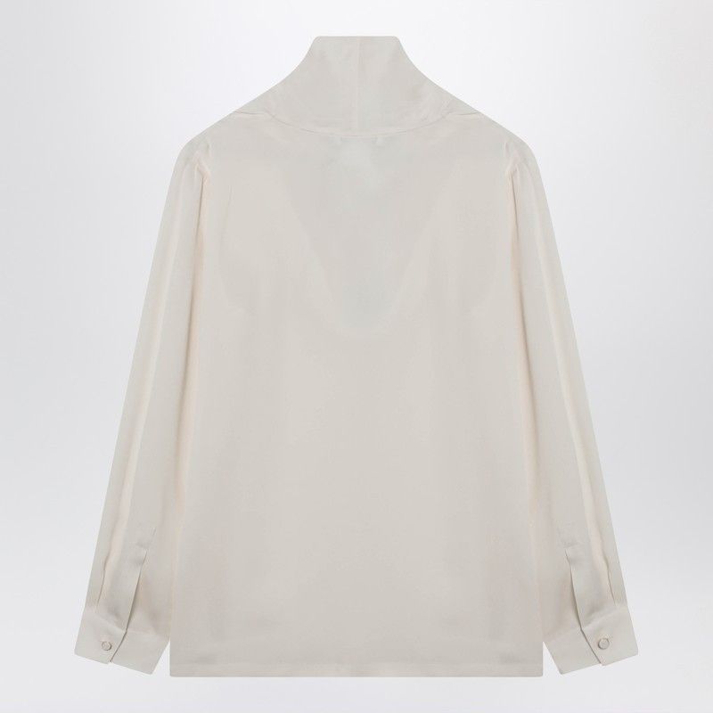 Max Mara Max Mara Ivory Silk Charmeuse Blouse Size M / US 6-8 / IT 42-44 - 2 Thumbnail