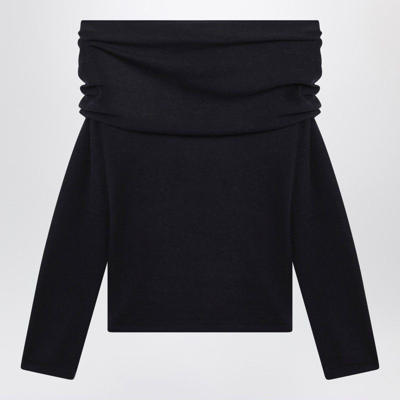 Max Mara Max Mara Navy Lightweight Cashmere Sweater Size L / US 10 / IT 46 - 2 Thumbnail