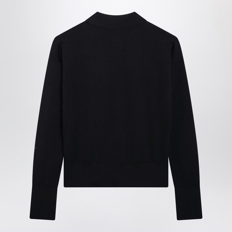 Max Mara Max Mara Navy Wool-Blend Cardigan Size L / US 10 / IT 46 - 2 Thumbnail