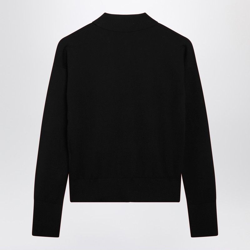Max Mara Max Mara Black Wool-Blend Cardigan Size M / US 6-8 / IT 42-44 - 2 Thumbnail