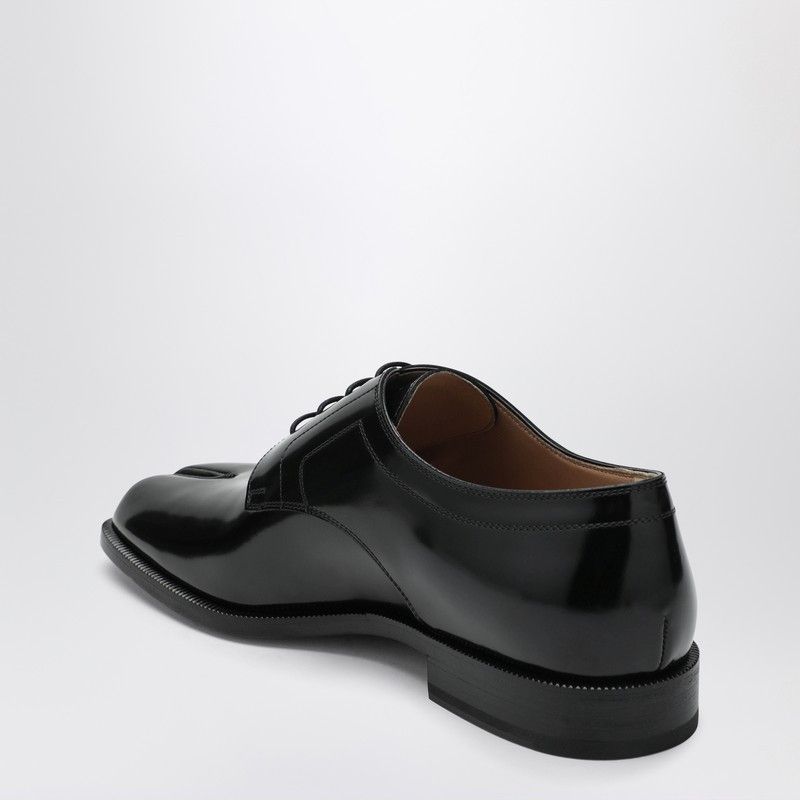Maison Margiela Maison Margiela Black Tabi Lace-Up Shoe In Polished Calfskin Size US 12 / EU 45 - 2 Thumbnail