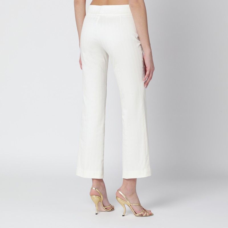 Etro Etro White Cotton Trousers Size 28" / US 6 / IT 42 - 2 Thumbnail
