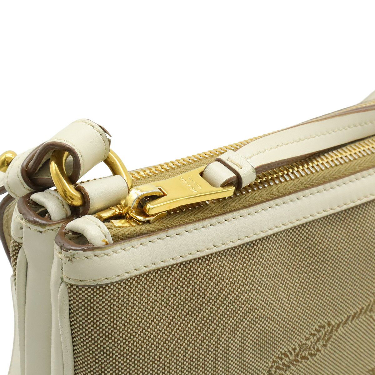 Prada Prada 1BH046 Canvas Leather 2way Shoulder Bag Canvas 
