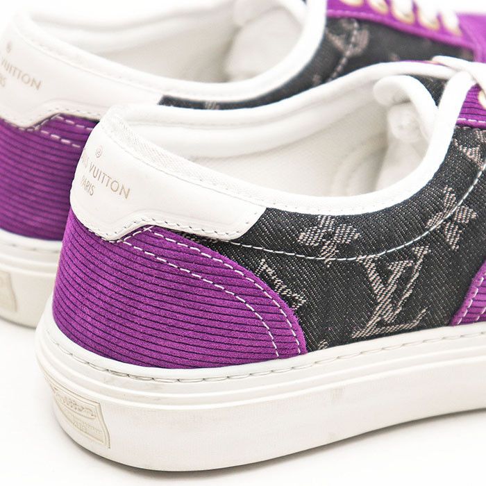 Louis Vuitton Louis Vuitton Louis Vuitton Trocadero Monogram Denim Corduroy Sneakers Denim Shoes DUTY FREE for USA Size ONE SIZE - 14 Thumbnail