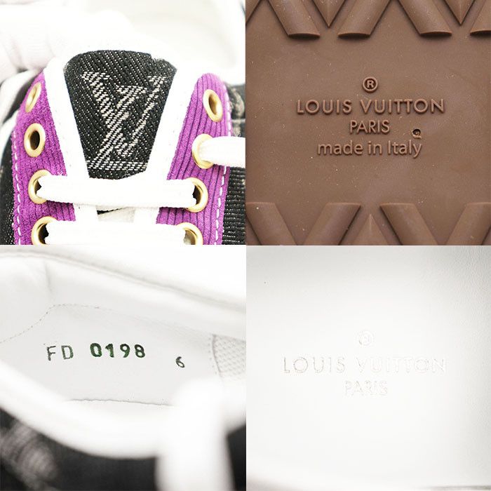 Louis Vuitton Louis Vuitton Louis Vuitton Trocadero Monogram Denim Corduroy Sneakers Denim Shoes DUTY FREE for USA Size ONE SIZE - 10 Thumbnail