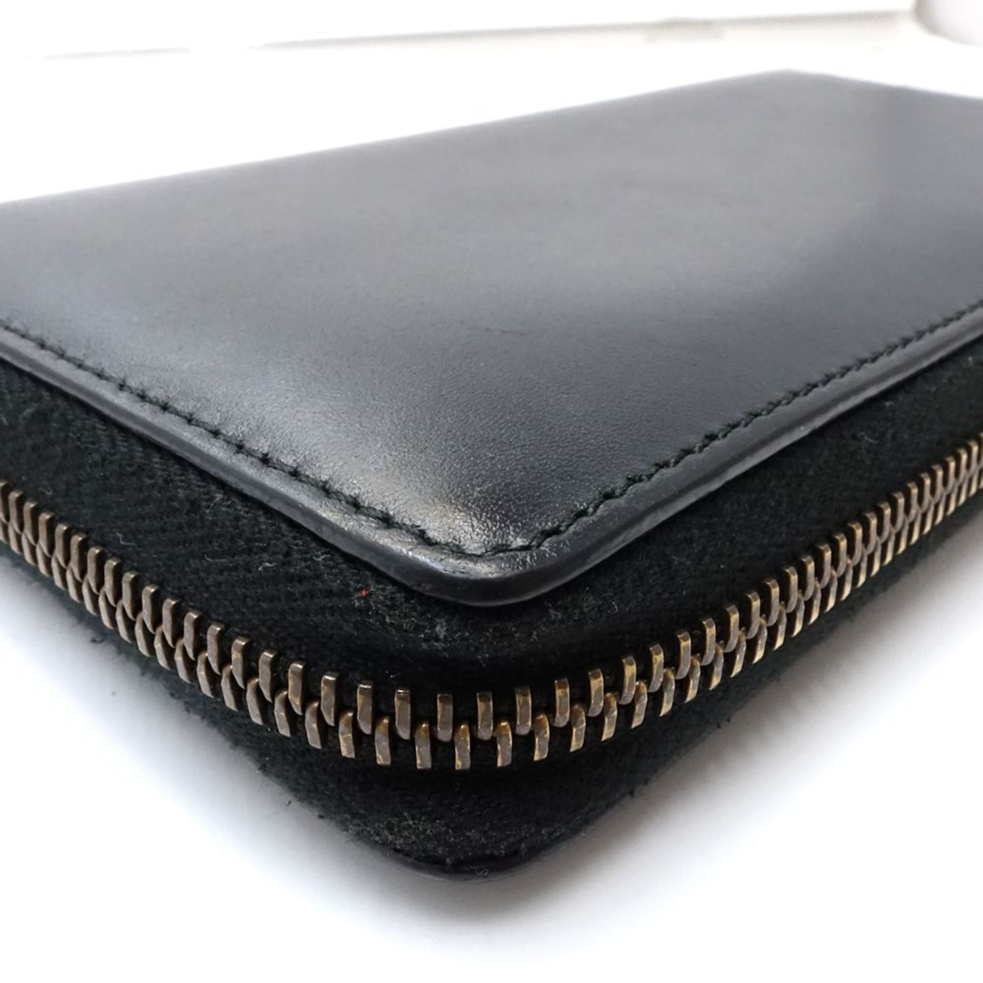 Gucci GUCCI Animalier BEE Round Zip Wallet (428747) in Black Leather, Women's, 181800 Size ONE SIZE - 5 Thumbnail