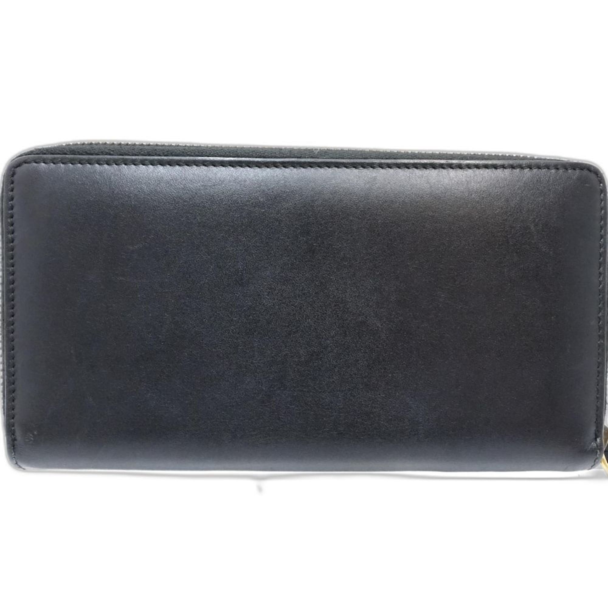 Gucci GUCCI Animalier BEE Round Zip Wallet (428747) in Black Leather, Women's, 181800 Size ONE SIZE - 3 Thumbnail