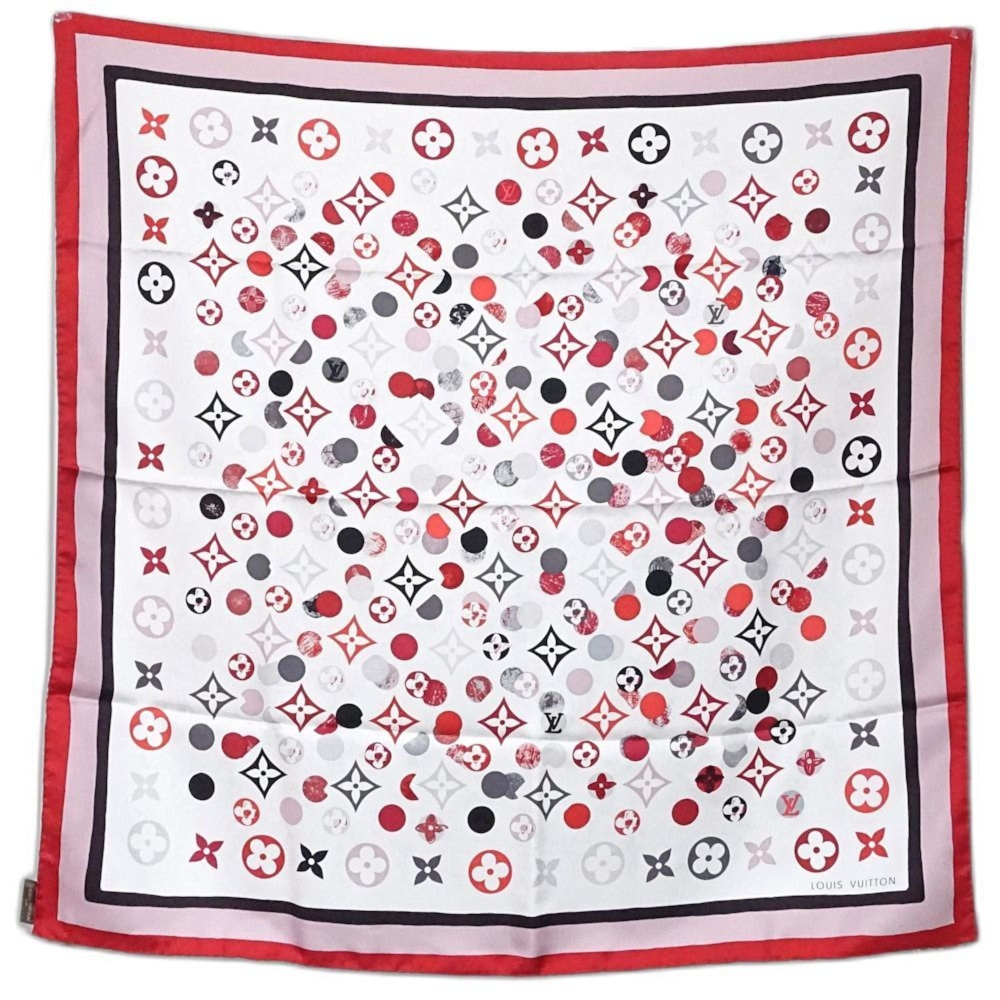 Louis Vuitton Louis Vuitton scarf/muffler LV dot red 181854 Size ONE SIZE - 10 Thumbnail