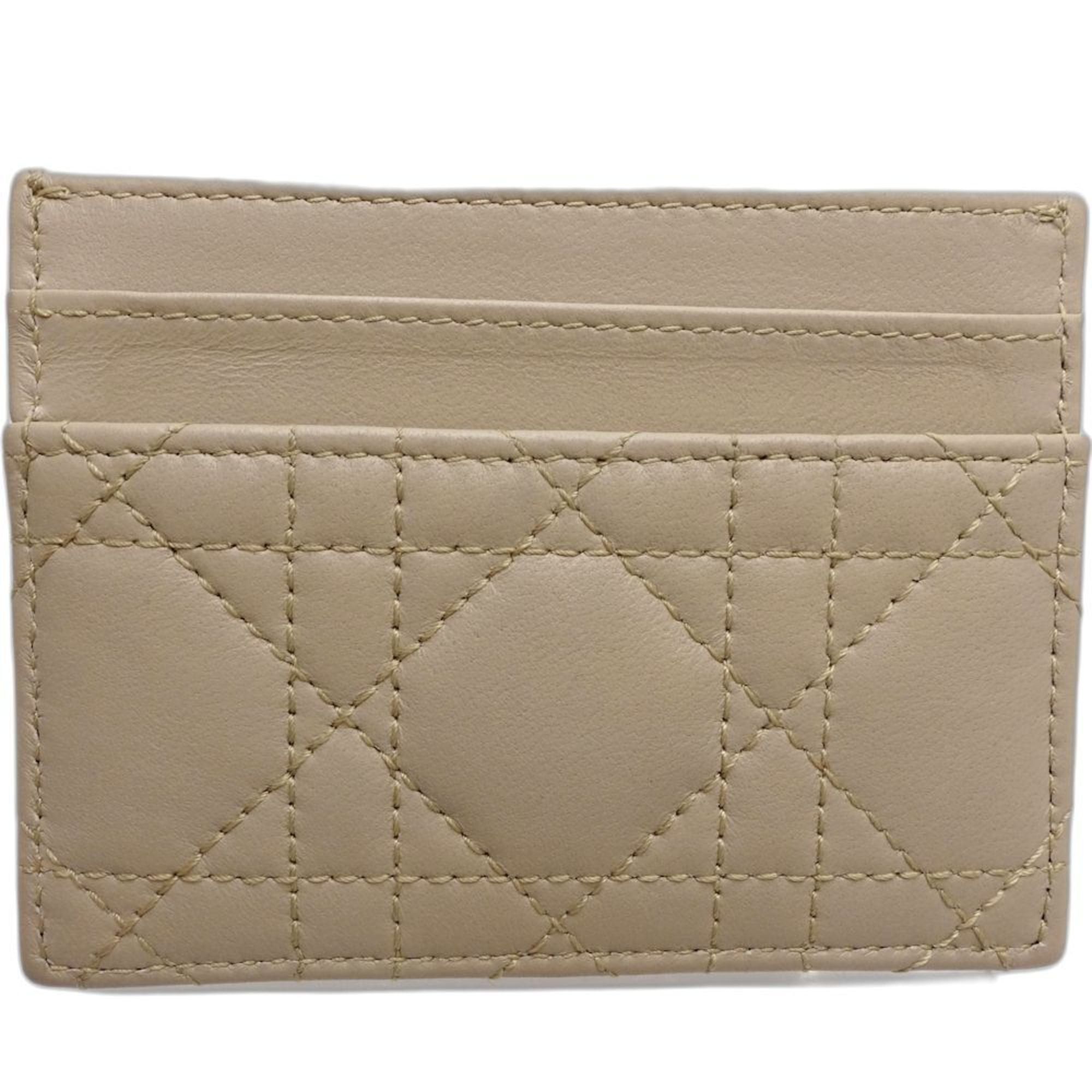 Dior Christian Dior Jolly Freesia Business Card Case, Beige Lambskin, S3103UNJB, Women's, 181824 Size ONE SIZE - 3 Thumbnail