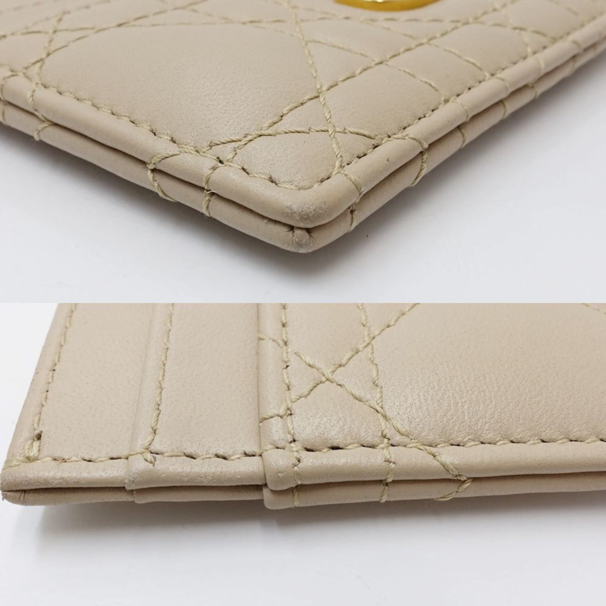 Dior Christian Dior Jolly Freesia Business Card Case, Beige Lambskin, S3103UNJB, Women's, 181824 Size ONE SIZE - 4 Thumbnail