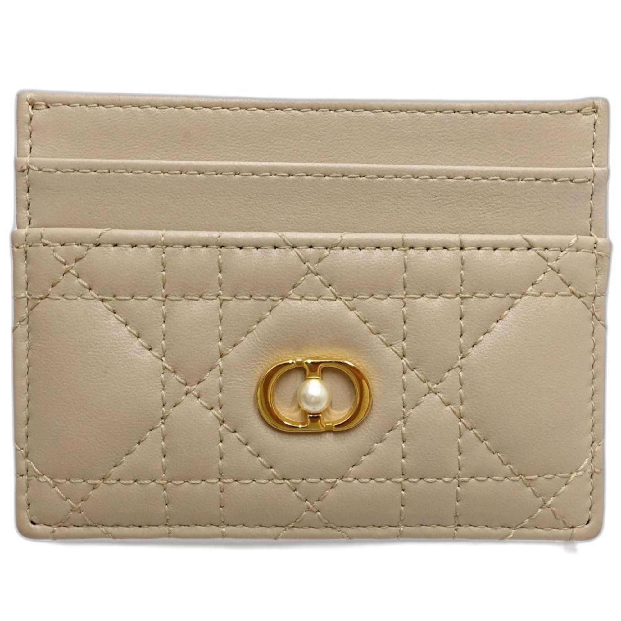 Dior Christian Dior Jolly Freesia Business Card Case, Beige Lambskin, S3103UNJB, Women's, 181824 Size ONE SIZE - 2 Thumbnail