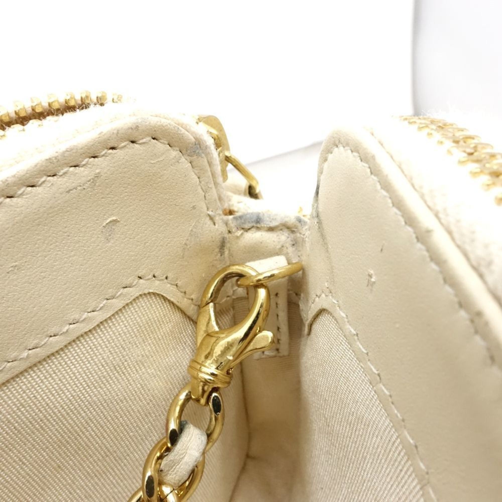 Chanel CHANEL Chain Wallet A84415 Deauville Shoulder Bag in Beige Canvas, Women's, 181802 Size ONE SIZE - 8 Thumbnail