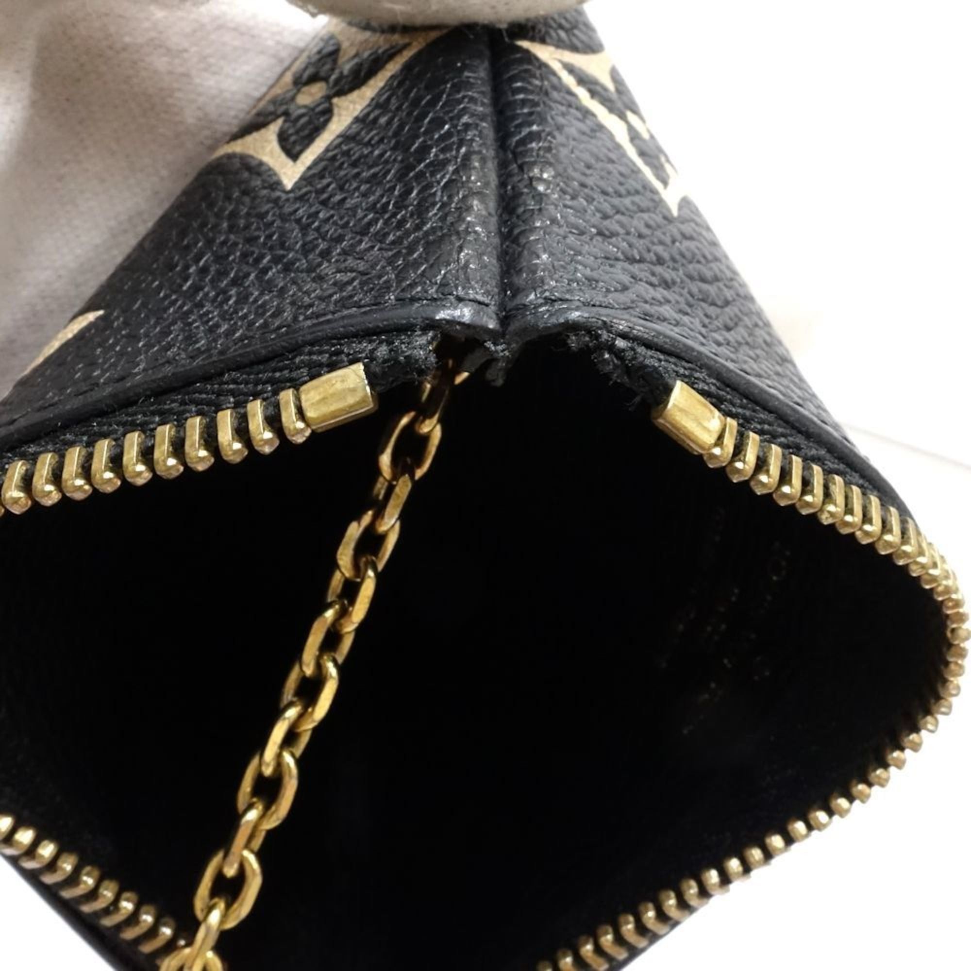Louis Vuitton Louis Vuitton Wallet/Coin Case M80885 Pochette Cle Monogram Empreinte Black/Beige Women's 181844 Size ONE SIZE - 5 Thumbnail