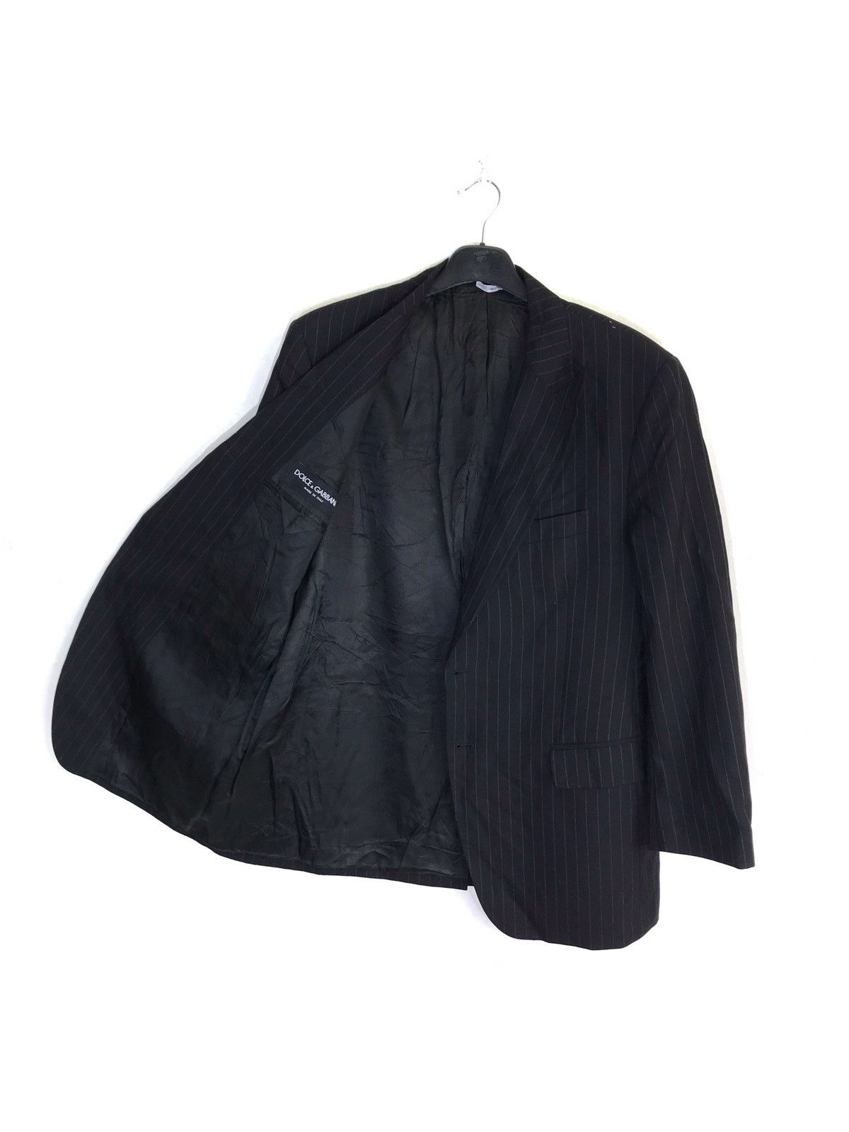 Dolce & Gabbana Dolce & Gabbana Wool Striped Coat Blazer Made In Italy Size US M / EU 48-50 / 2 - 2 Thumbnail