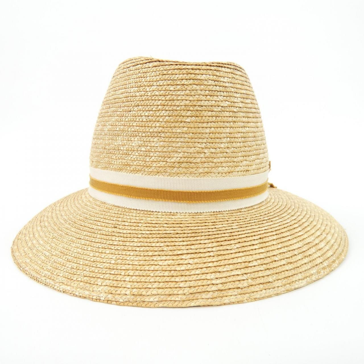 Hermes Hermès Straw Hat 58 Natural Material Hats DUTY FREE for USA