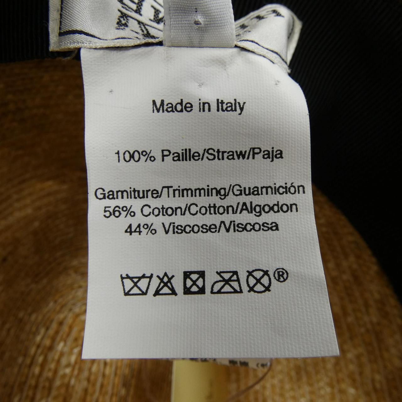 Hermes Hermès Straw Hat 58 Natural Material Hats DUTY FREE for USA