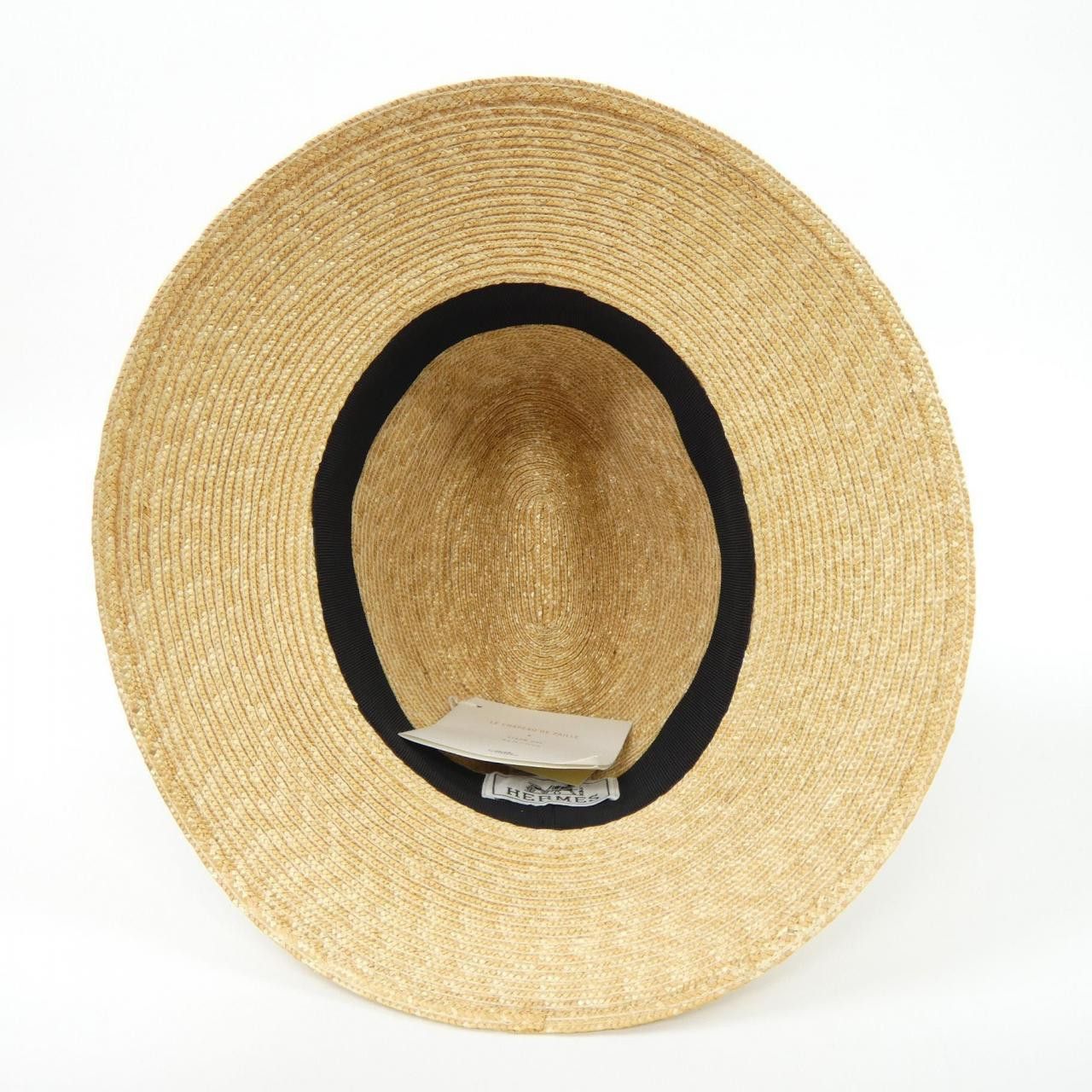 Hermes Hermès Straw Hat 58 Natural Material Hats DUTY FREE for USA