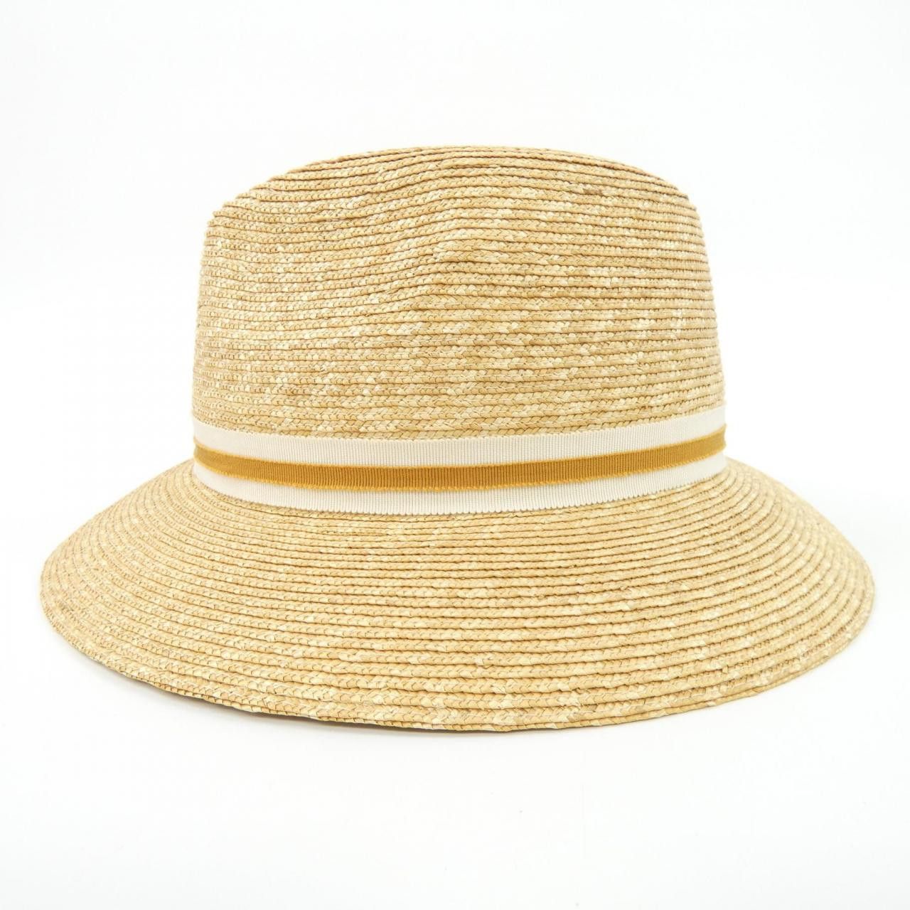 Hermes Hermès Straw Hat 58 Natural Material Hats DUTY FREE for USA
