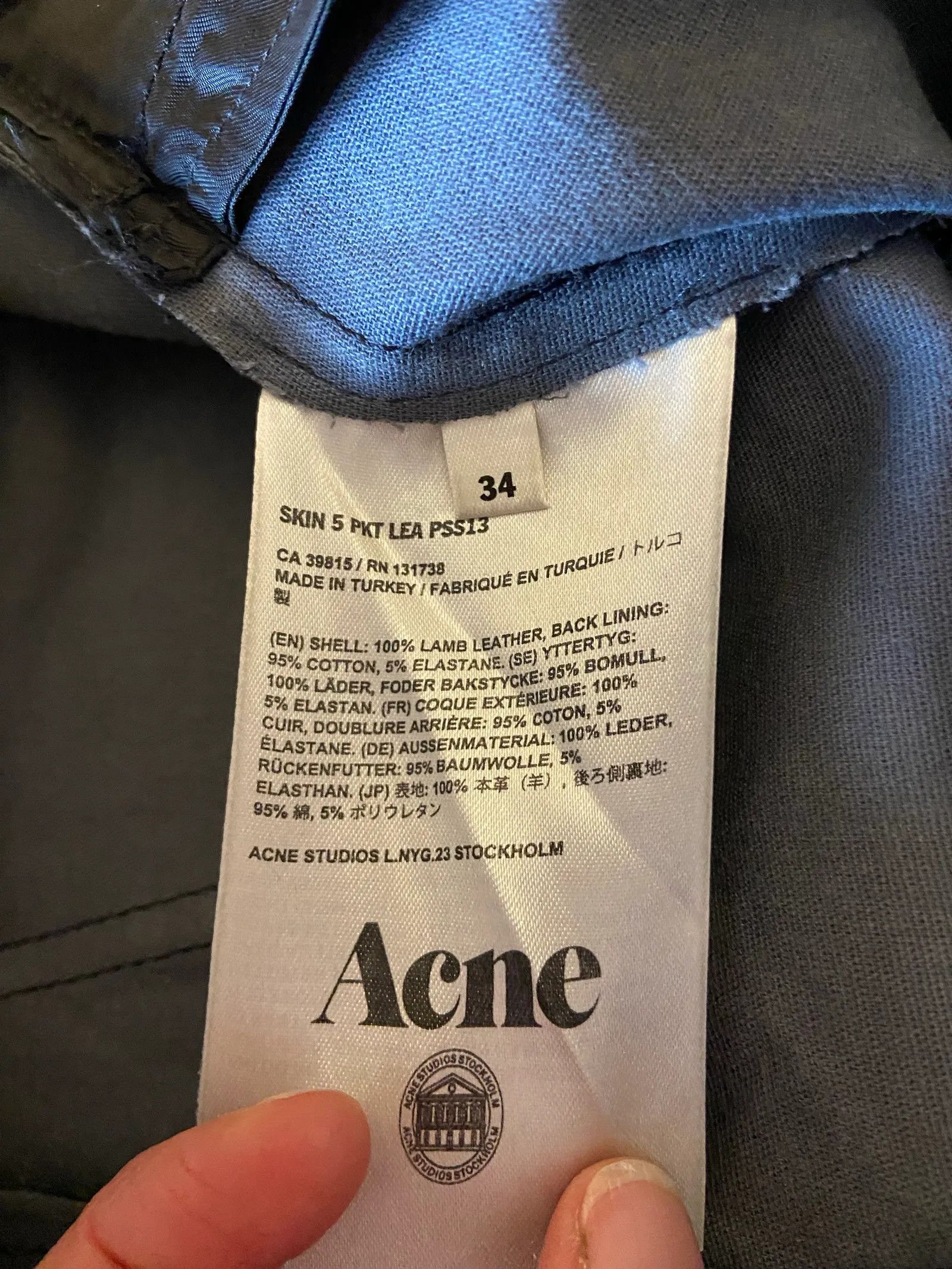 Acne Studios Acne Studios Skin 5 pocket lea Pants Size 25" / US 0 / IT 36 - 3 Thumbnail